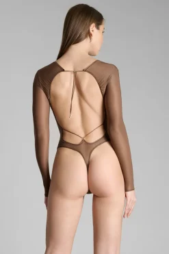 Maison Close French Kiss LightBody string dos ouvert manches longues