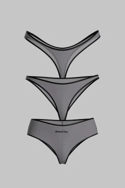 Maison Close La ParisienneSet de 3 Bas Gris Foncé
