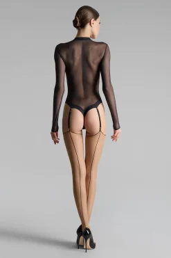 Maison Close LegwearBas coupés roulés couture 20D