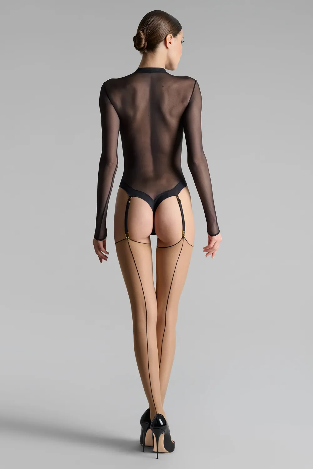Maison Close LegwearBas coupés roulés couture 20D