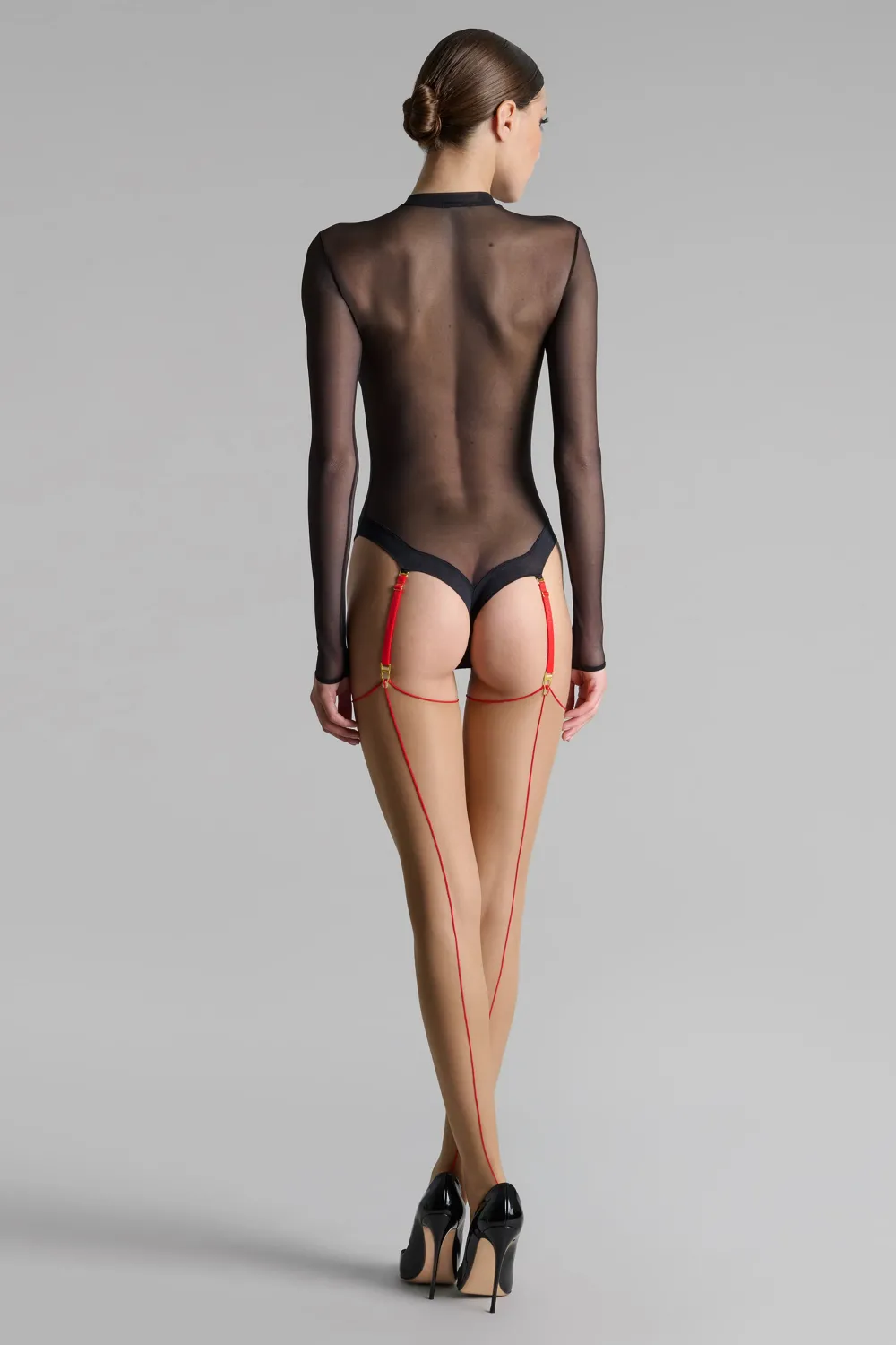 Maison Close LegwearBas coupés roulés couture 20D