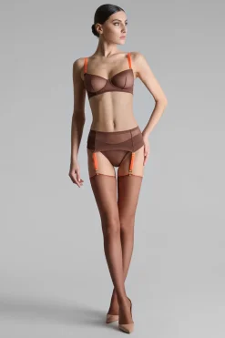 Maison Close LegwearBas coupés roulés couture fluo 20D