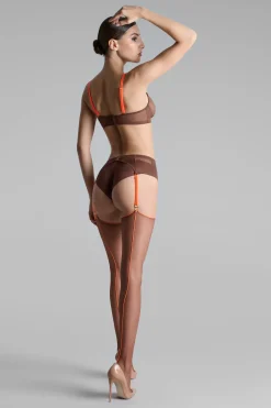 Maison Close LegwearBas coupés roulés couture fluo 20D