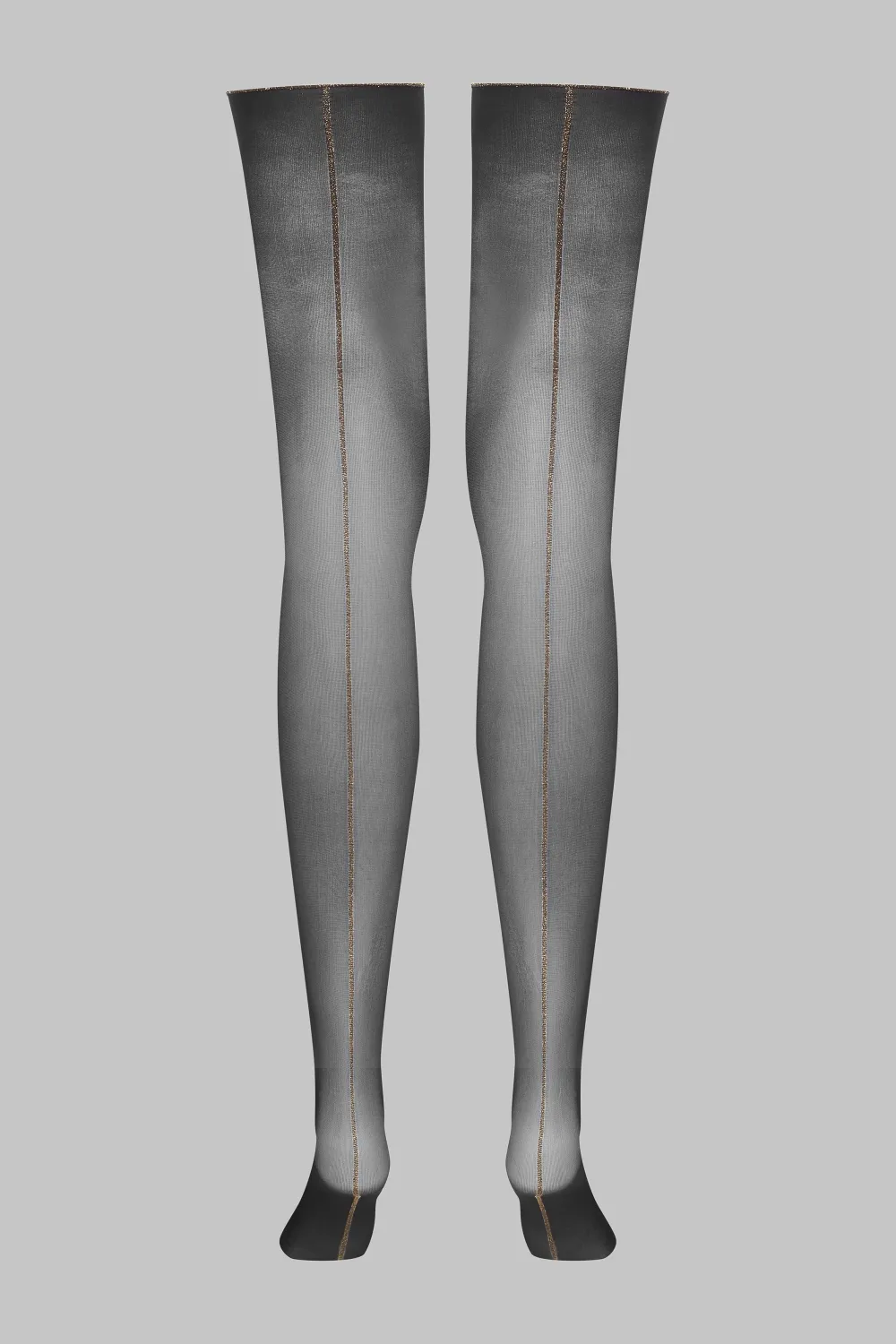 Maison Close LegwearBas coupés roulés couture Lurex 20D - /Or
