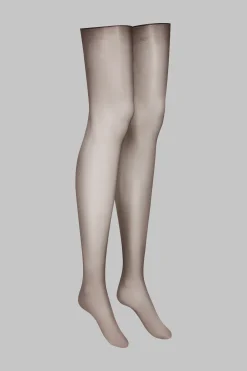 Maison Close LegwearBas coupés roulés glacés 20D - Chocolat