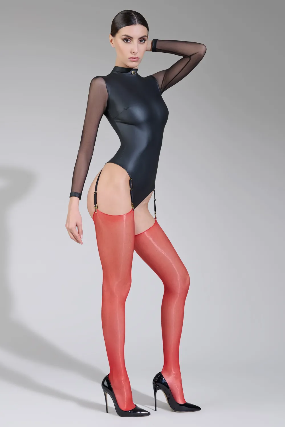Maison Close LegwearBas coupés roulés glacés 10D