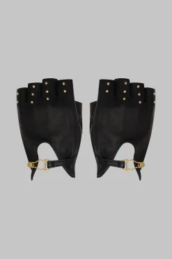 Maison Close Mitaines cuir cloutées