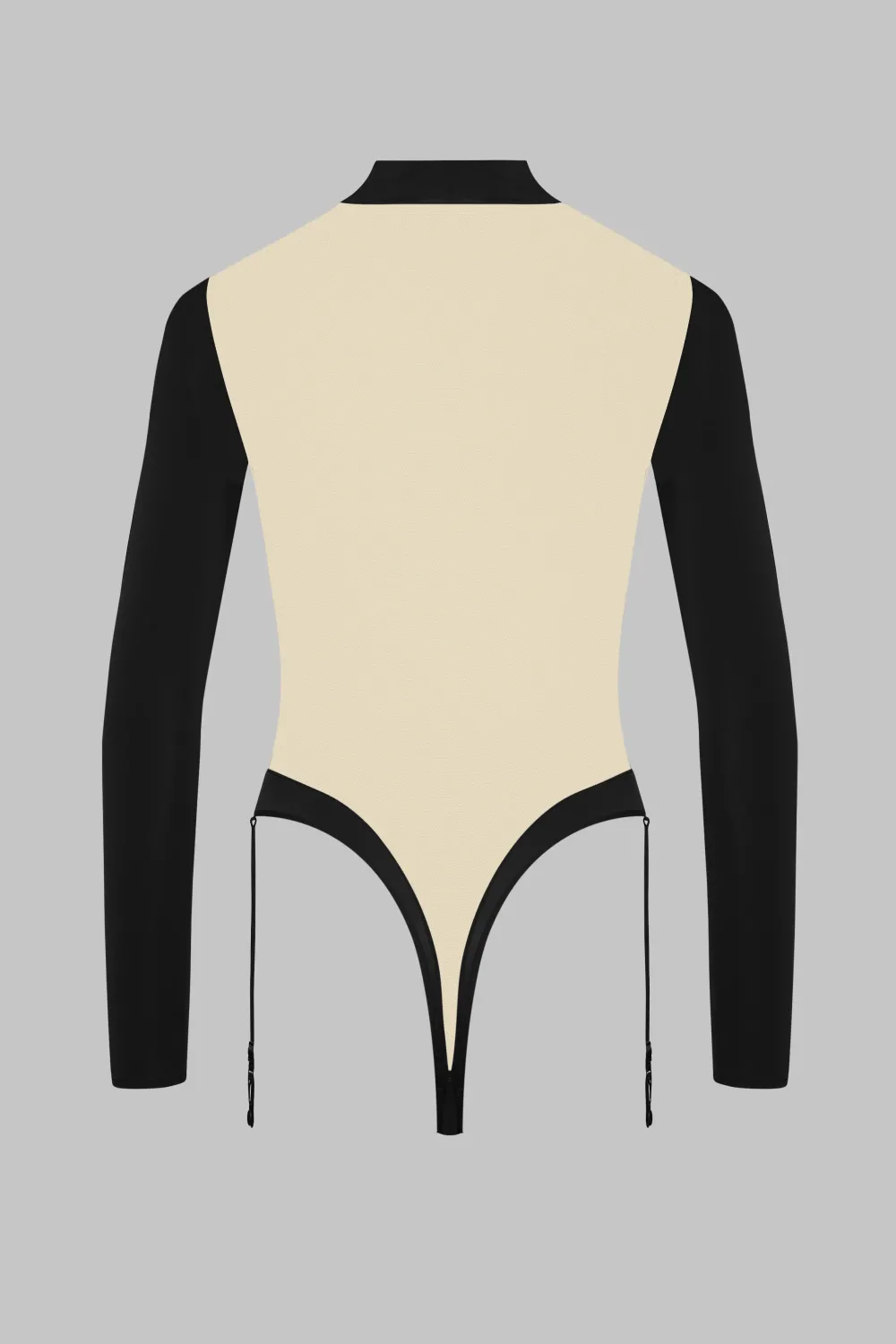 Maison Close Pure TentationBody string col V manches longues porte-jarretelles