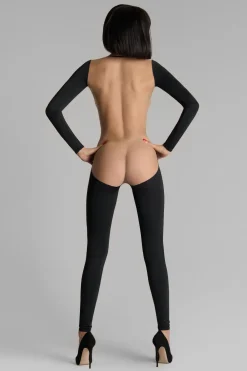 Maison Close Pure TentationCatsuit manches longues dos transparent