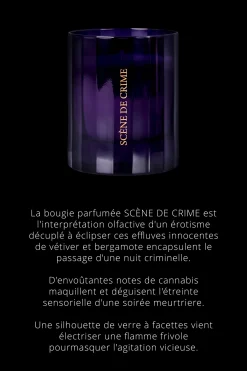Maison Close Scène de CrimeBougie d'ambiance notes Métalliques